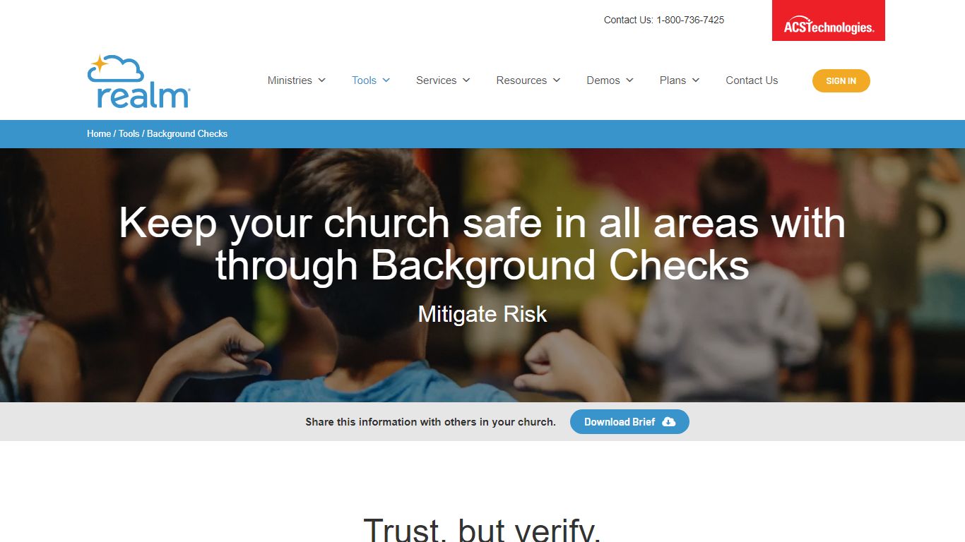 Church Background Check Software For Staff & Volunteers - Realm by ACS ...